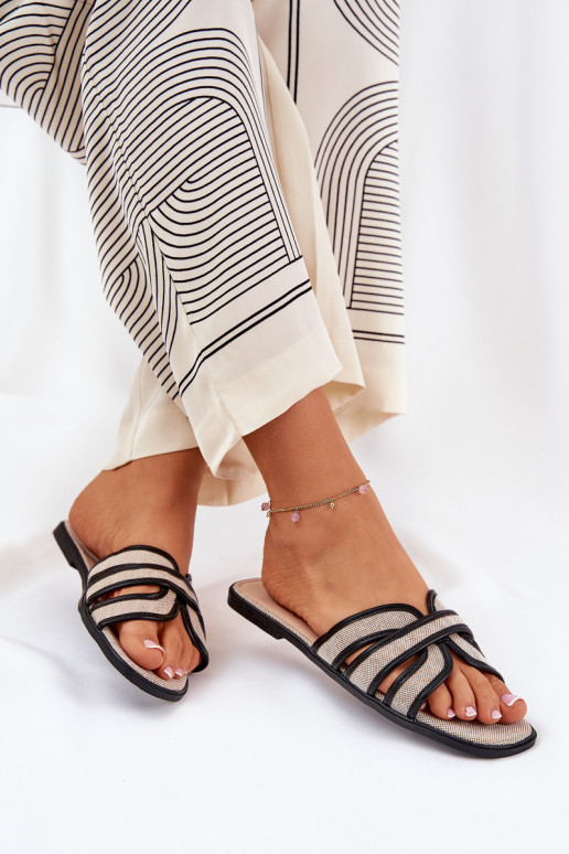 Het klassieke model Slippers Dames plat beige-zInart Scazze Het klassieke model Slippers Dames plat beige-zInart Scazze