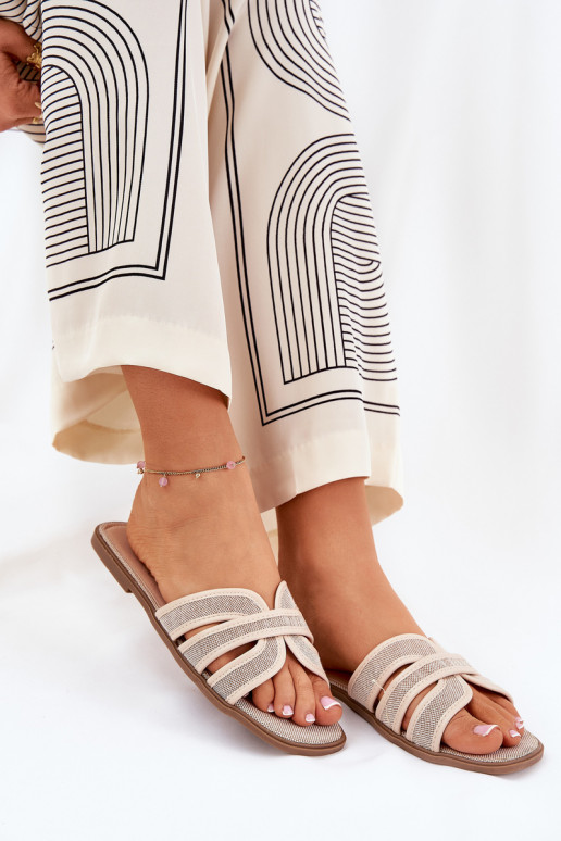 Modèle classique Chaussons Appartement pour femmes beige Scazze Modèle classique Chaussons Appartement pour femmes beige Scazze