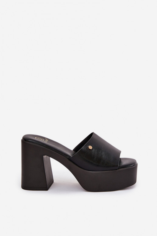 Dames Slippers van ecoleer met hakken en platform zInart Tamirella Dames Slippers van ecoleer met hakken en platform zInart Tamirella