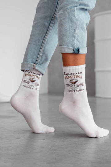 Chaussettes en coton Féminin Espresso MARTINI couleur blanche