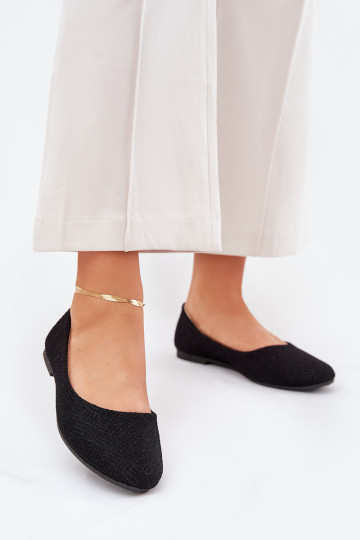 Ballerines Femme plates avec brillance couleur noire Tatorelis 2