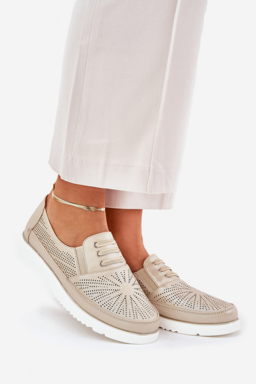 schoenen Dames Persistent model met elementen van opengeInerkt gouden kleur Azethia