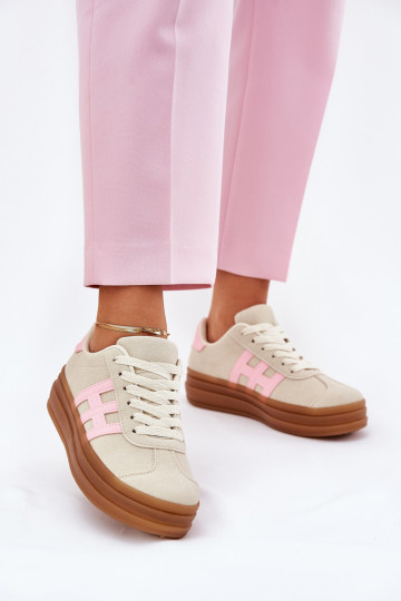 Syliyana Damen Sneakers mit Plattform in Sand