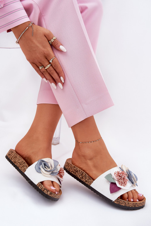 Damenhausschuhe Mit Blumen mit einer Plattform Zueiße Farbe Zinrosa Damenhausschuhe Mit Blumen mit einer Plattform Zueiße Farbe Zinrosa