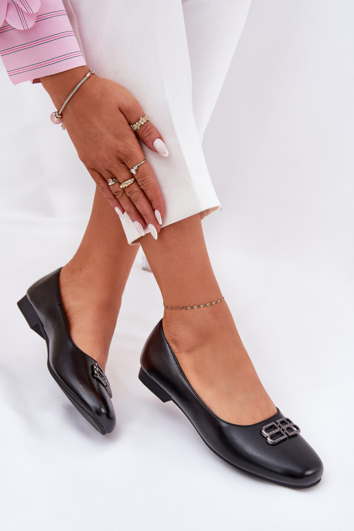 Eleganter Stil Ballerinas Feminin mit Ornamenten Vinceza 62206 schZuarze Farbe Eleganter Stil Ballerinas Feminin mit Ornamenten Vinceza 62206 schZuarze Farbe