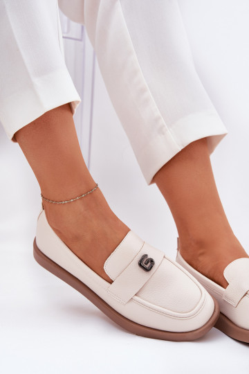 dames mocassins Elegante stijl Met sierlijk Kleinm Detalem Vinceza 62208 beige