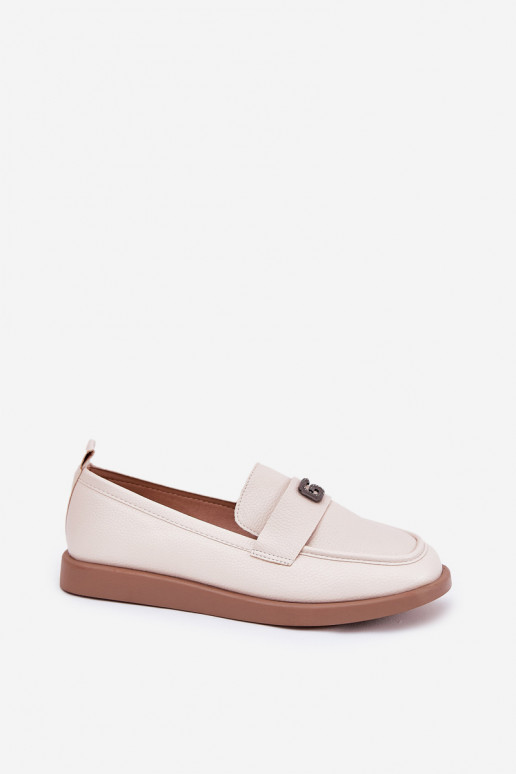 Mokassins für Damen Eleganter Stil Mit Dekorationen Kleinm Detalem Vinceza 62208 Beige Mokassins für Damen Eleganter Stil Mit Dekorationen Kleinm Detalem Vinceza 62208 Beige