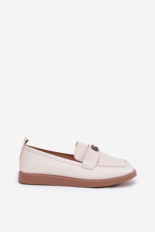 Mokassins für Damen Eleganter Stil Mit Dekorationen Kleinm Detalem Vinceza 62208 Beige Mokassins für Damen Eleganter Stil Mit Dekorationen Kleinm Detalem Vinceza 62208 Beige
