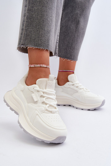 Chaussures modèle baskets Féminin HI-POLY SYSTEM Big Star NN274A107 couleur blanche