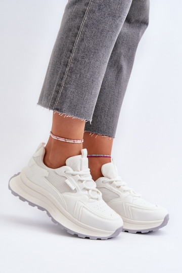 Chaussures modèle baskets Féminin HI-POLY SYSTEM Big Star NN274A107 couleur blanche 2