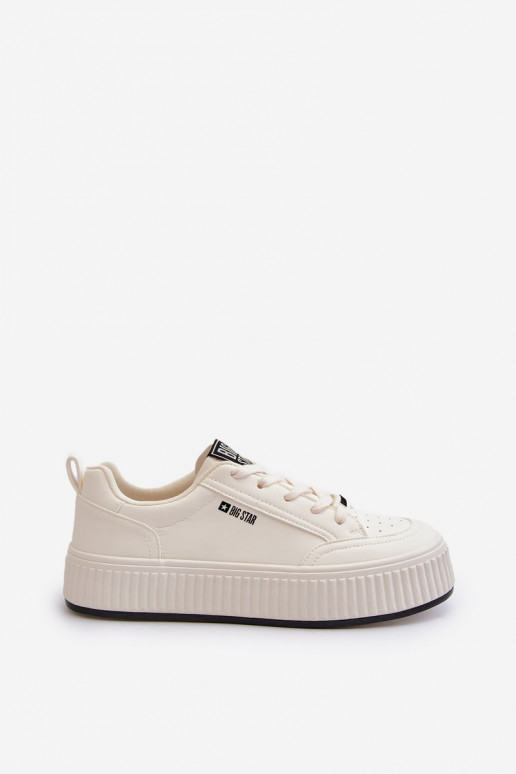 Sneakers Stilvollllschuhe Feminin mit einer Plattform Big Star NN274254 Zueiße Farbe Sneakers Stilvollllschuhe Feminin mit einer Plattform Big Star NN274254 Zueiße Farbe