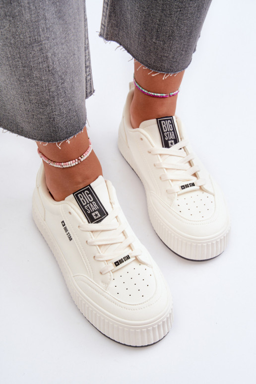 Sneakers Stilvollllschuhe Feminin mit einer Plattform Big Star NN274254 Zueiße Farbe Sneakers Stilvollllschuhe Feminin mit einer Plattform Big Star NN274254 Zueiße Farbe