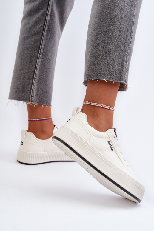 Sneakers Stilvollllschuhe Feminin mit einer Plattform Big Star NN274254 Zueiße Farbe Sneakers Stilvollllschuhe Feminin mit einer Plattform Big Star NN274254 Zueiße Farbe