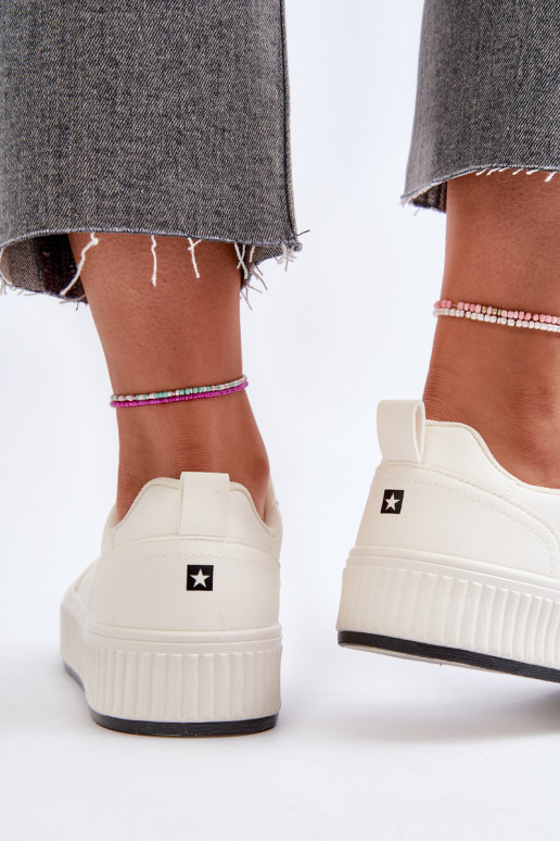 Sneakers Stilvollllschuhe Feminin mit einer Plattform Big Star NN274254 Zueiße Farbe Sneakers Stilvollllschuhe Feminin mit einer Plattform Big Star NN274254 Zueiße Farbe