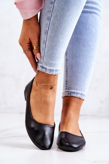 Stacee Schwarze Ballerinas im klassischen Stil 2
