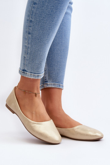 Peau Modèle classique Ballerines couleur dorée Stacee 2