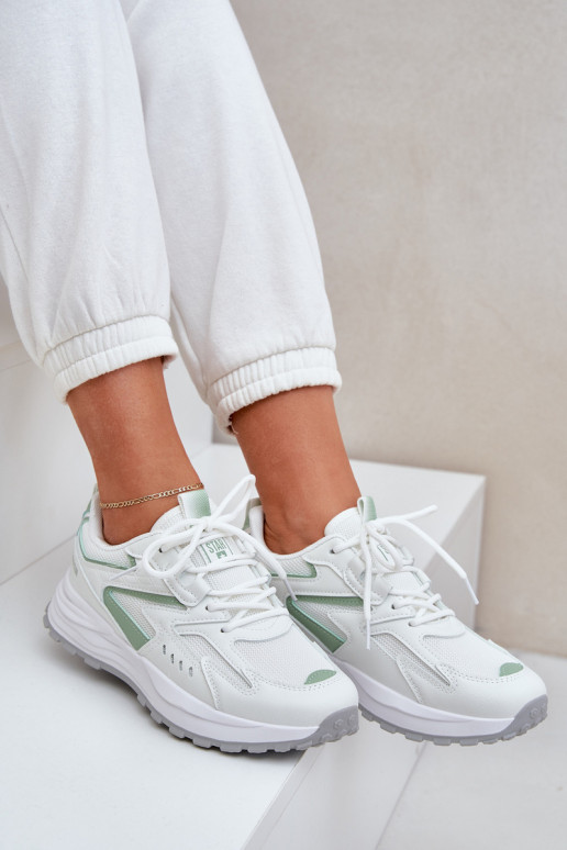 Baskets pour femmes Big Star NN274A095 HI-POLY SYSTEM couleurs blanche et verte Baskets pour femmes Big Star NN274A095 HI-POLY SYSTEM couleurs blanche et verte