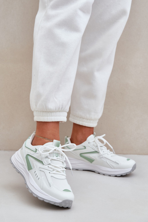 Baskets pour femmes Big Star NN274A095 HI-POLY SYSTEM couleurs blanche et verte Baskets pour femmes Big Star NN274A095 HI-POLY SYSTEM couleurs blanche et verte