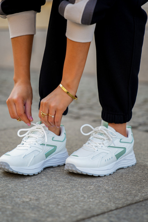 Baskets pour femmes Big Star NN274A095 HI-POLY SYSTEM couleurs blanche et verte Baskets pour femmes Big Star NN274A095 HI-POLY SYSTEM couleurs blanche et verte