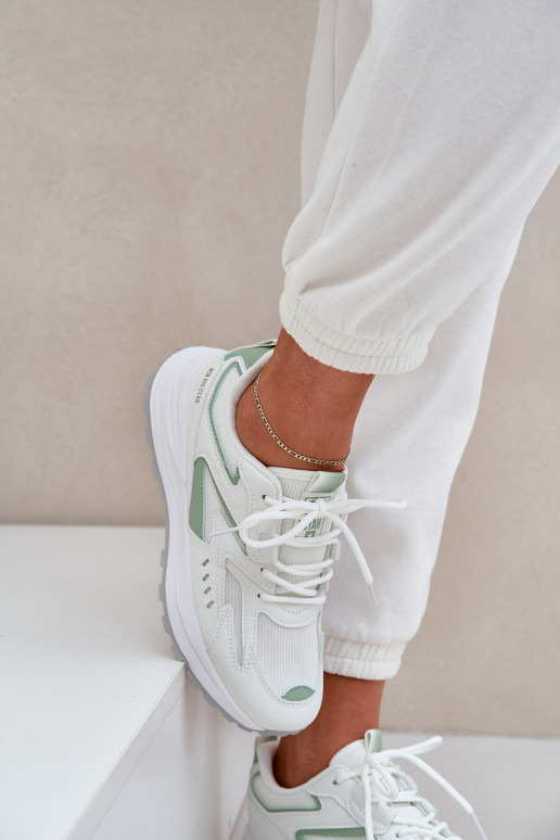 Baskets pour femmes Big Star NN274A095 HI-POLY SYSTEM couleurs blanche et verte Baskets pour femmes Big Star NN274A095 HI-POLY SYSTEM couleurs blanche et verte