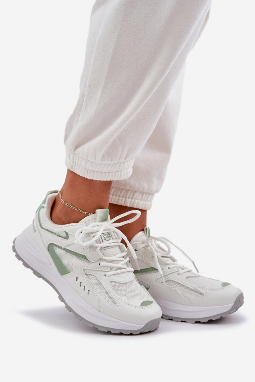 Baskets pour femmes Big Star NN274A095 HI-POLY SYSTEM couleurs blanche et verte Baskets pour femmes Big Star NN274A095 HI-POLY SYSTEM couleurs blanche et verte