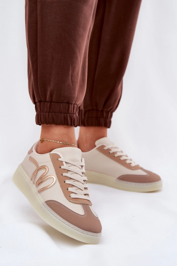 Sportieve schoenen dames met platform van eco-leer met luipaardprint in zwarte kleur Velionna