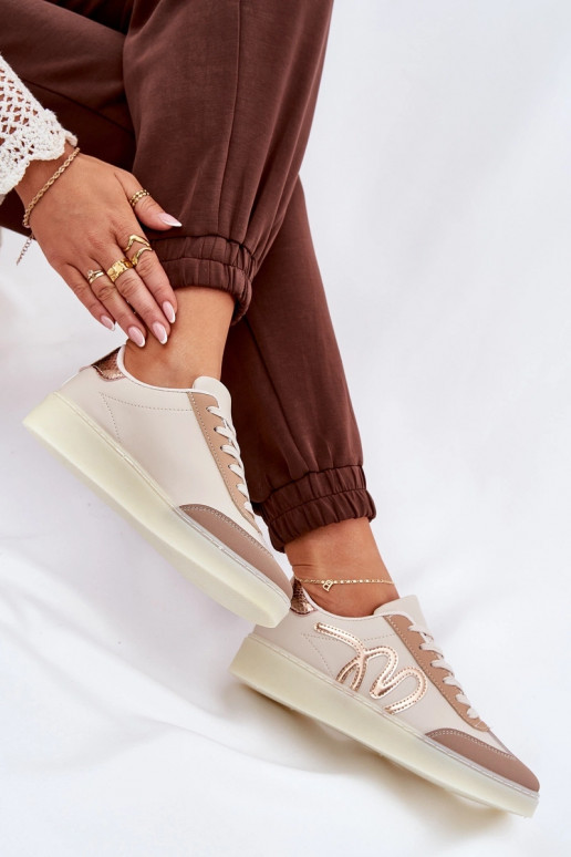 Sportieve schoenen dames met platform van eco-leer met luipaardprint in zwarte kleur Velionna