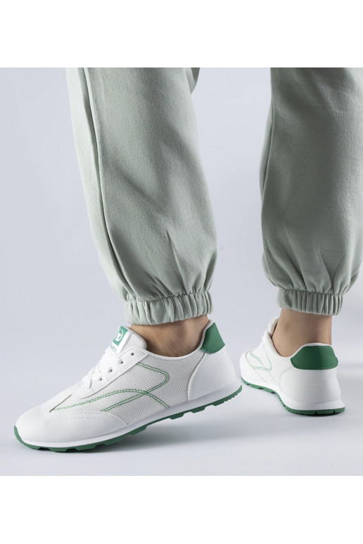 Wit-groene sportieve sneakers Pinarella