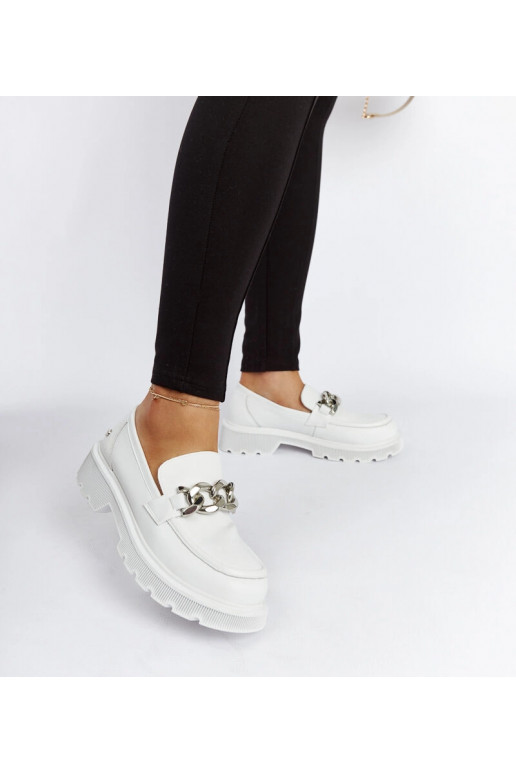 Mocassins en cuir blancs GOE LL2N4038