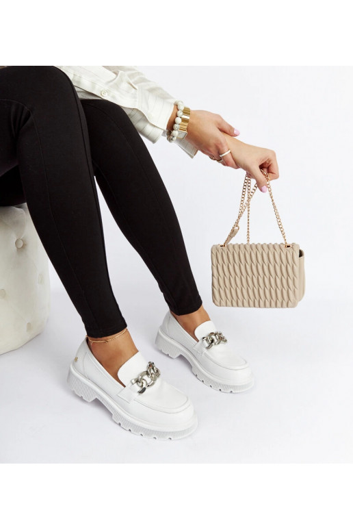 Mocassins en cuir blancs GOE LL2N4038