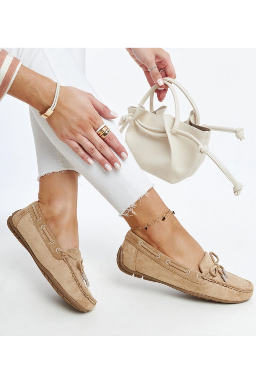 Bruine mocassins met strik Hayam